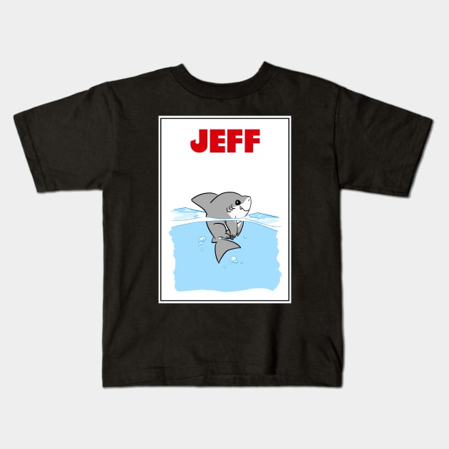 Jeff The Landshark (Jaws Parody) Kids T-Shirt by dumb stuff, fun stuff